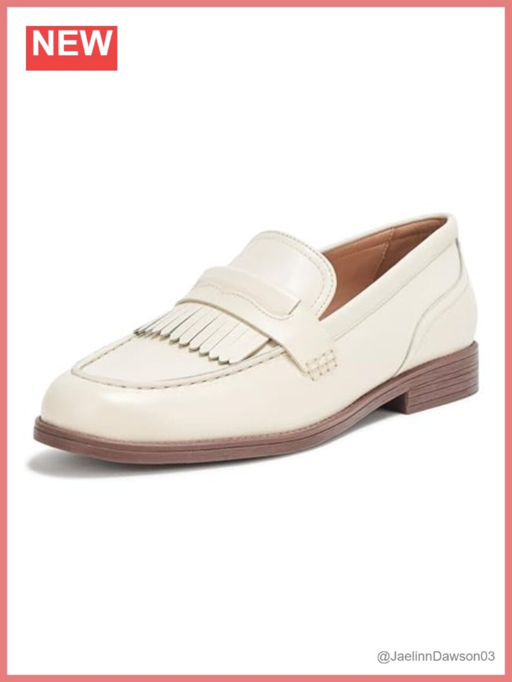 Women's Leather Kiltie Loafer Double Strap Buckle Business Casual